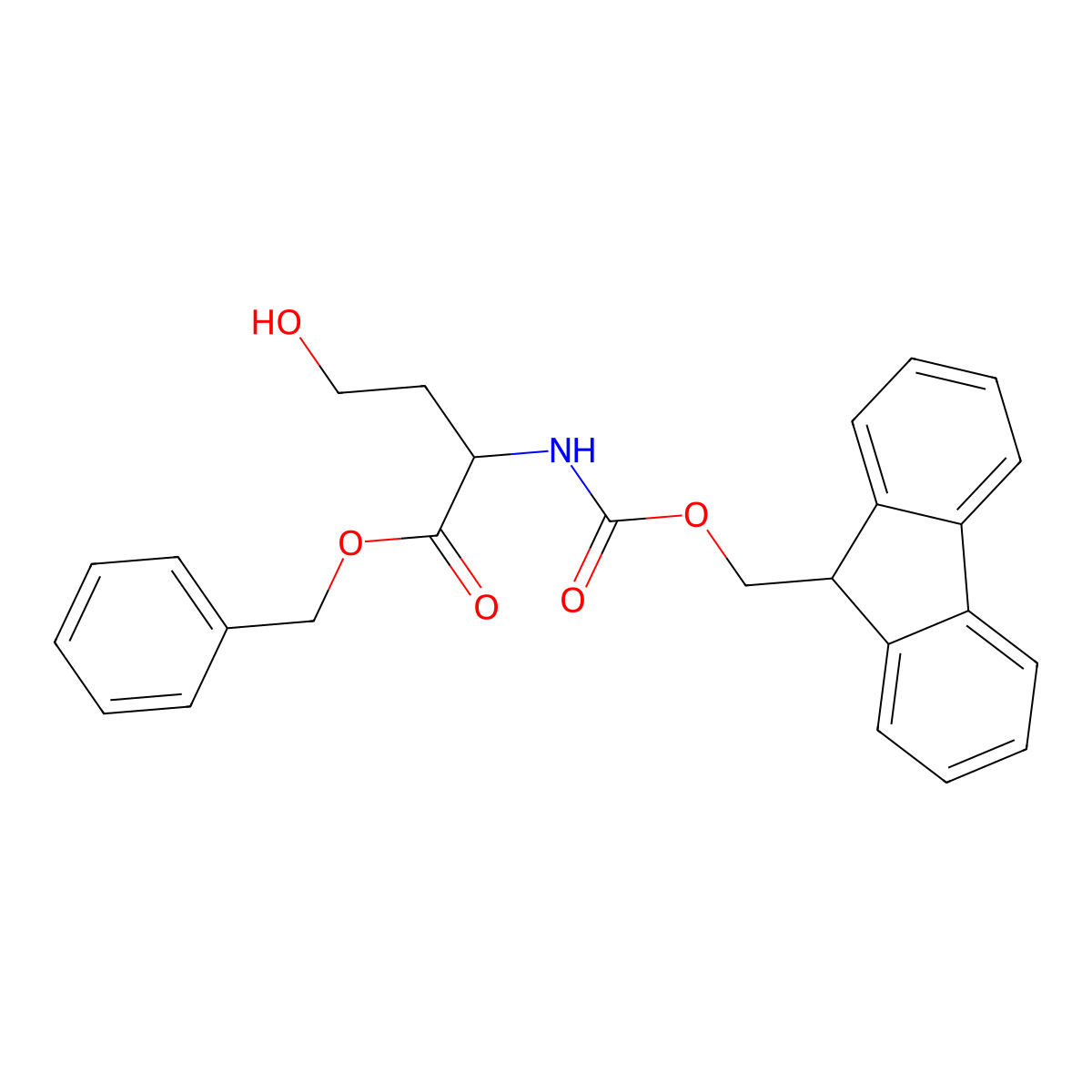 N-Fmoc-L-homoserine benzyl ester molecular structure, CAS 647847-95-8