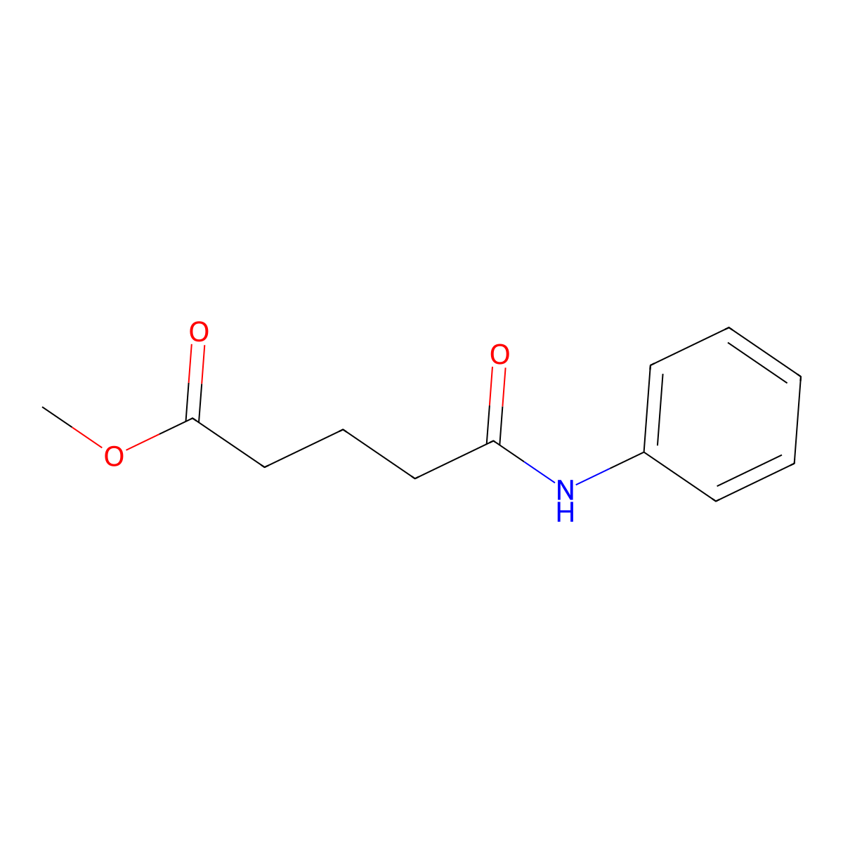 Methyl 5-anilino-5-oxopentanoate molecular structure, CAS 64785-81-5