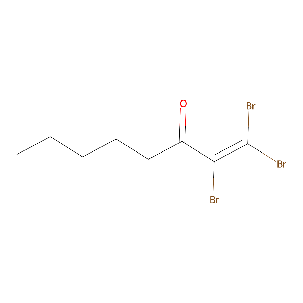 1-Octen-3-one, 1,1,2-tribromo- molecular structure, CAS 64785-96-2