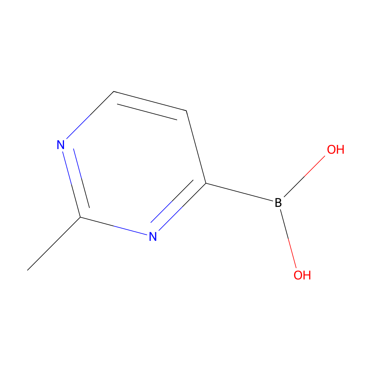 (2-Methylpyrimidin-4-yl)boronic acid molecular structure, CAS 647853-31-4
