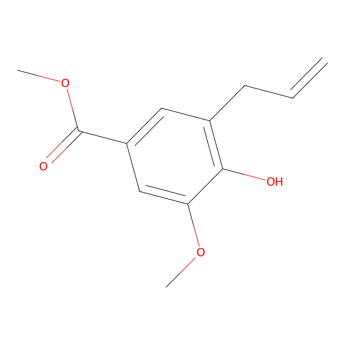 Methyl 4-hydroxy-3-methoxy-5-(prop-2-en-1-yl)benzoate molecular structure, CAS 647854-53-3