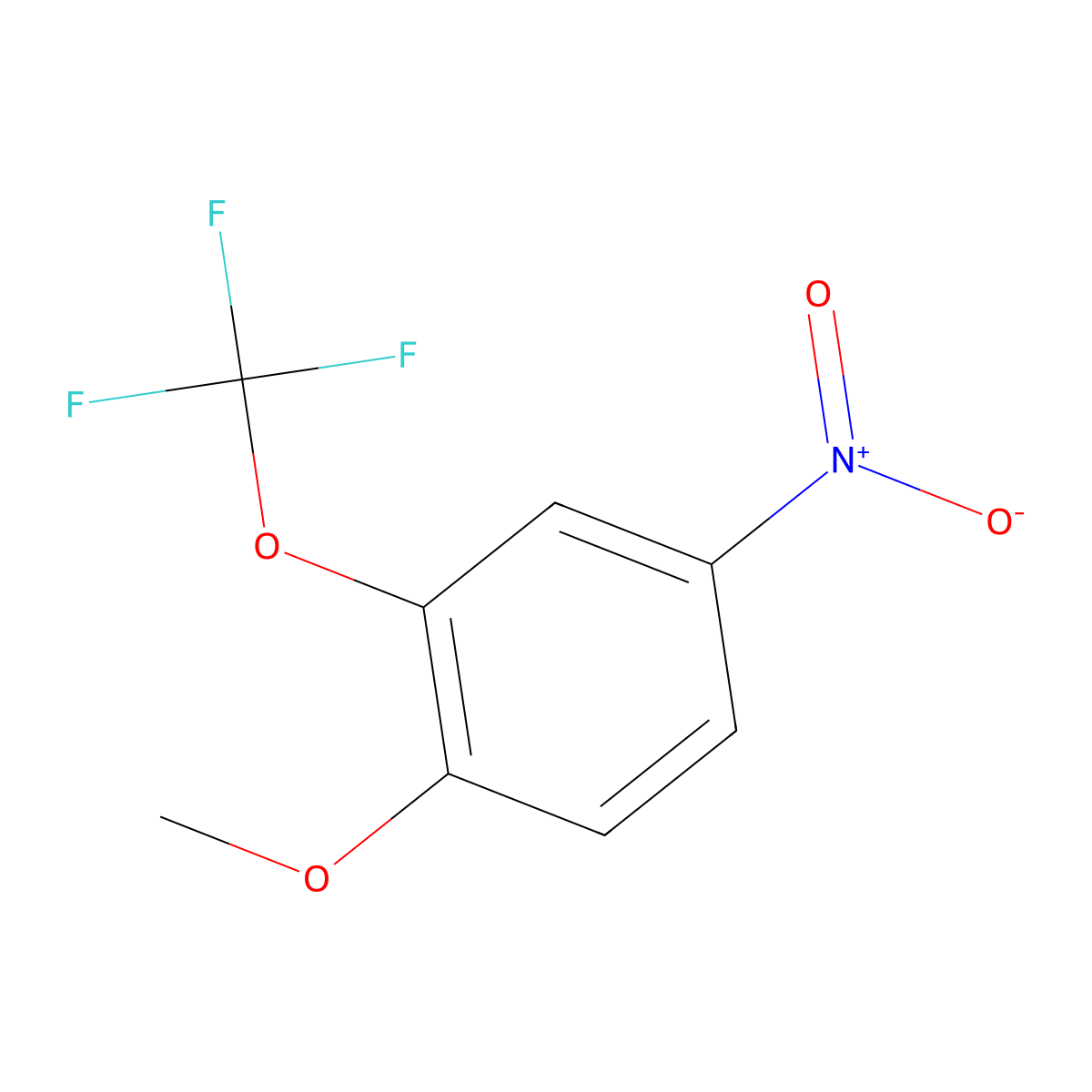 1-Methoxy-4-nitro-2-(trifluoromethoxy)benzene molecular structure, CAS 647855-18-3
