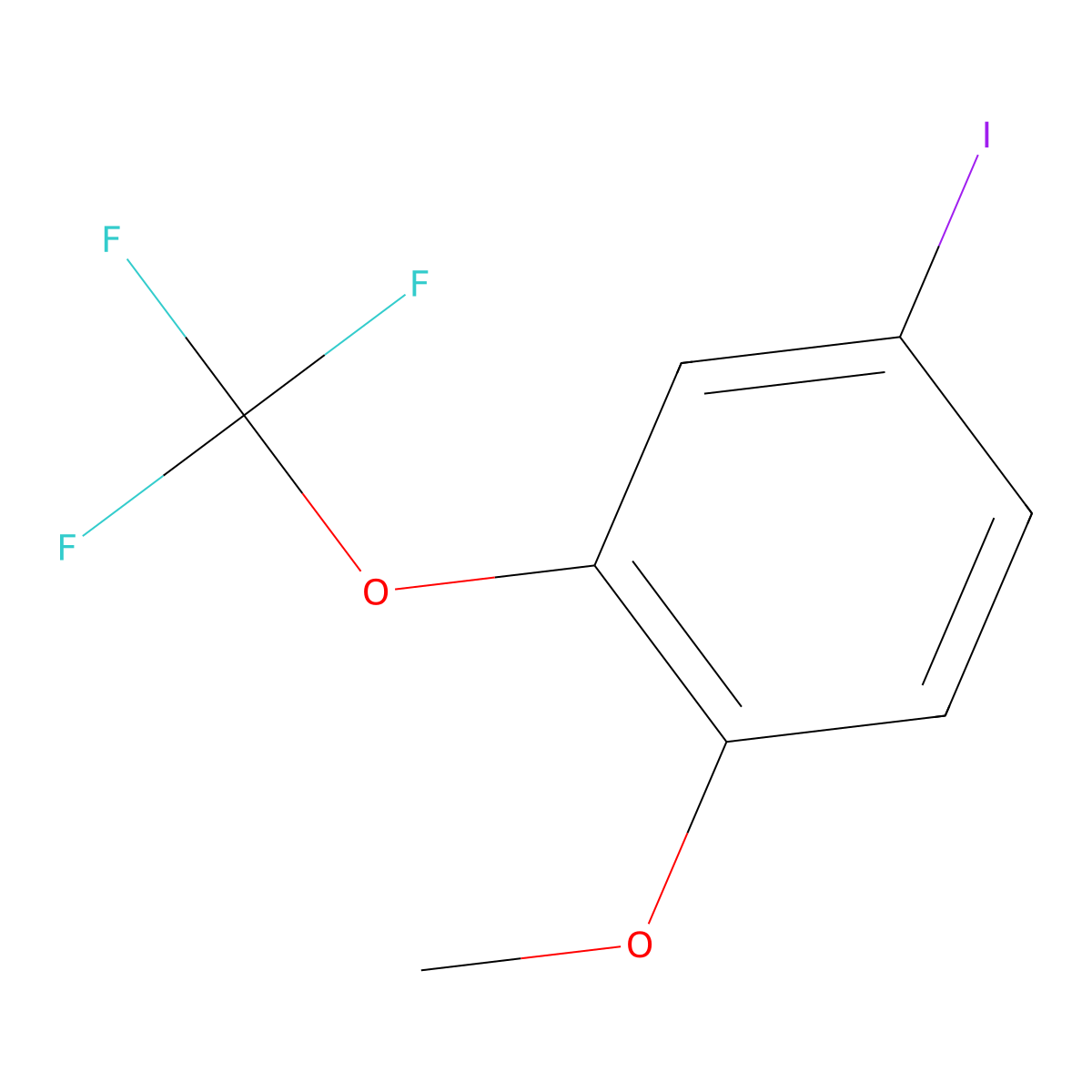 4-Iodo-1-methoxy-2-(trifluoromethoxy)benzene molecular structure, CAS 647855-20-7