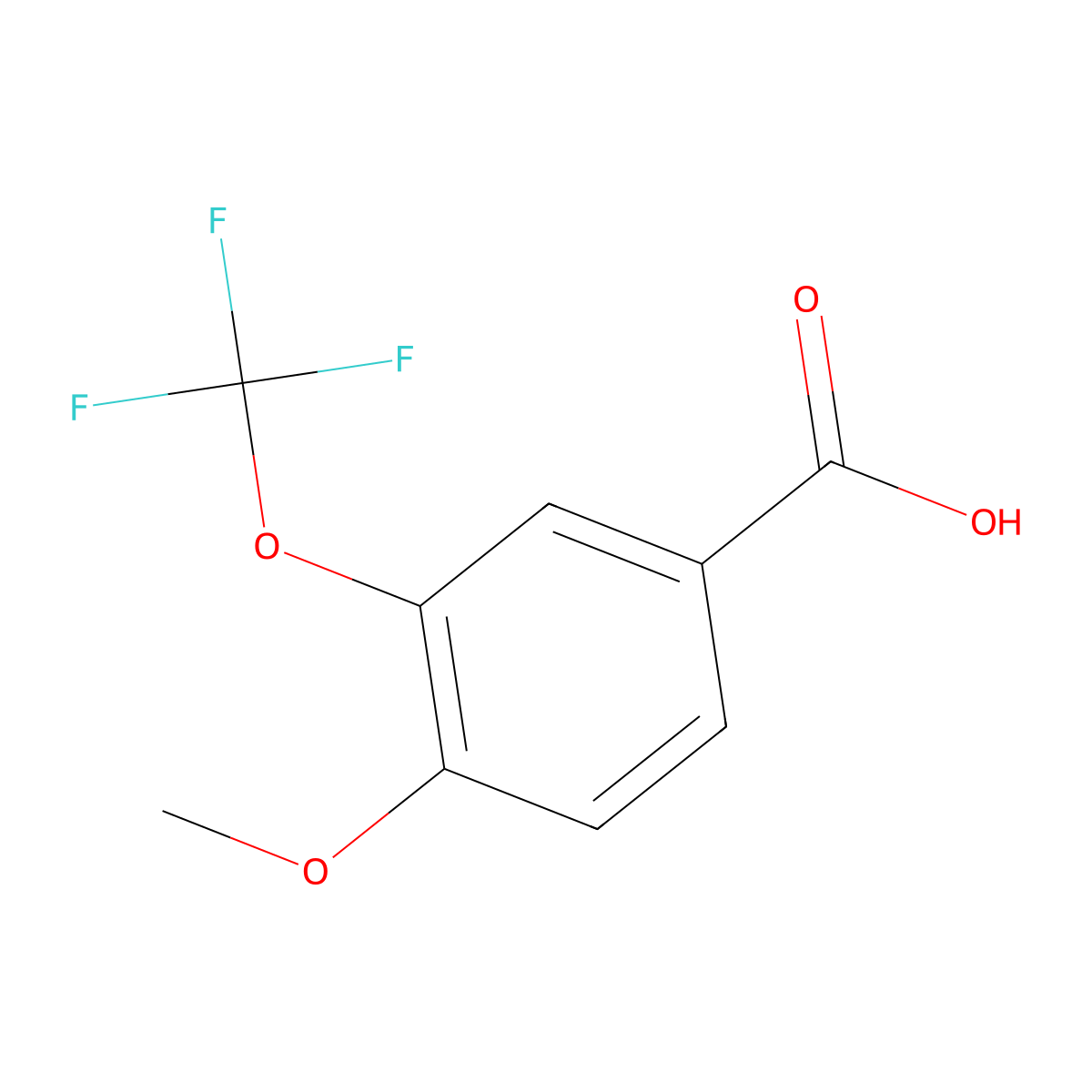 4-Methoxy-3-(trifluoromethoxy)benzoic acid molecular structure, CAS 647855-22-9