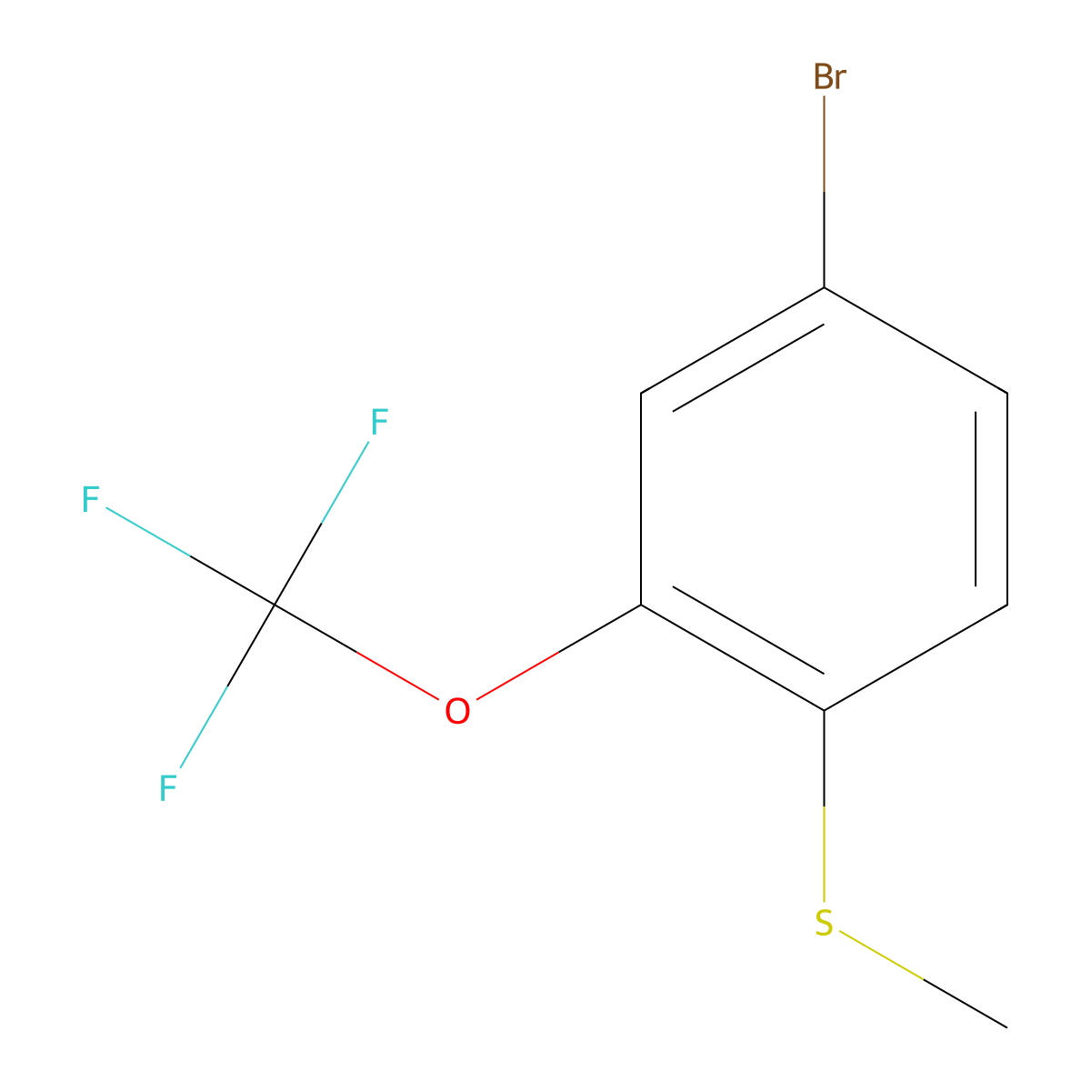 4-Bromo-2-(trifluoromethoxy)thioanisole molecular structure, CAS 647856-10-8