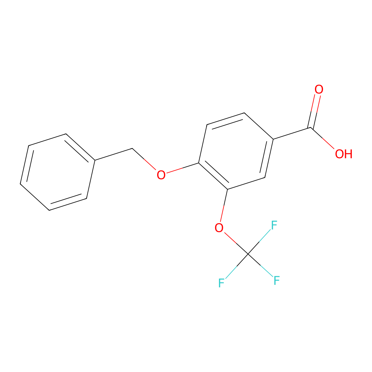 4-(Benzyloxy)-3-(trifluoromethoxy)benzoic acid molecular structure, CAS 647856-29-9