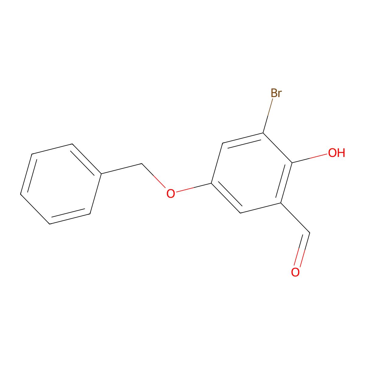 5-(Benzyloxy)-3-bromo-2-hydroxybenzaldehyde molecular structure, CAS 647858-58-0