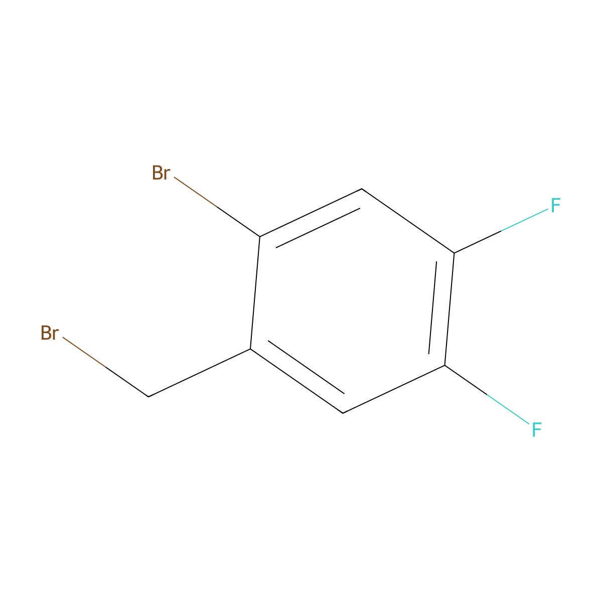 1-Bromo-2-(bromomethyl)-4,5-difluorobenzene molecular structure, CAS 647862-95-1