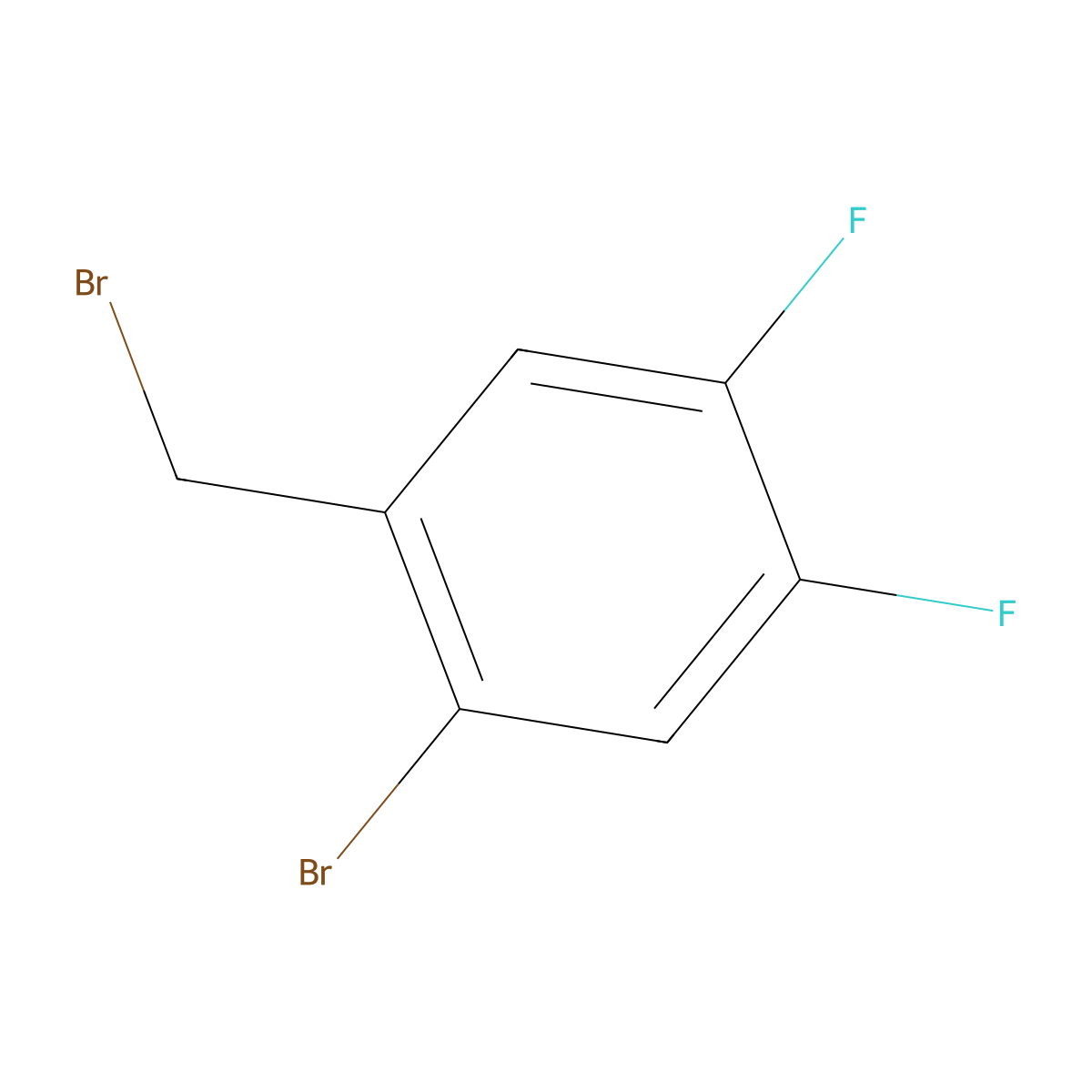 1-Bromo-2-(bromomethyl)-4,5-difluorobenzene molecular structure, CAS 647862-95-1