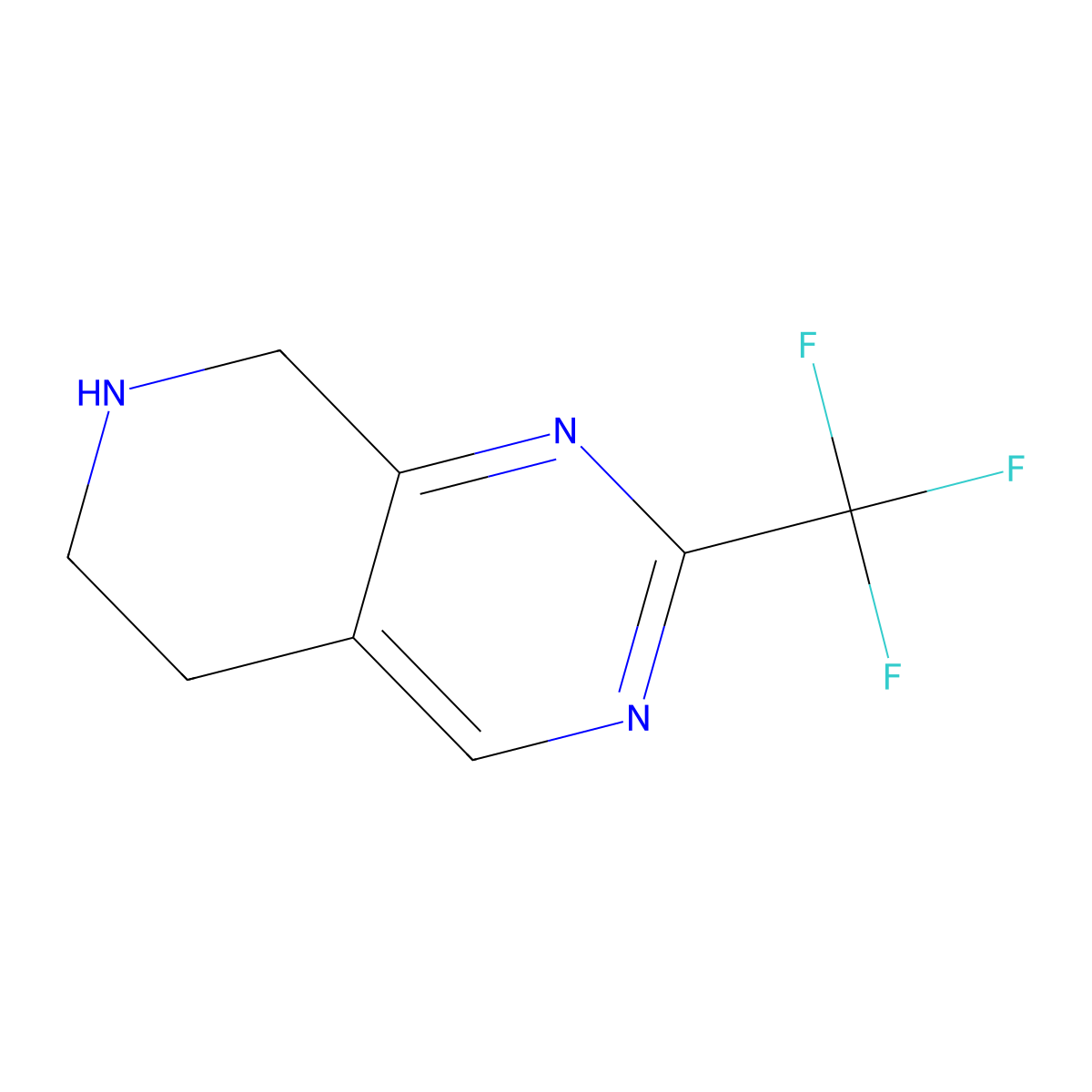 2-(Trifluoromethyl)-5,6,7,8-tetrahydropyrido[3,4-d]pyrimidine molecular structure, CAS 647863-02-3