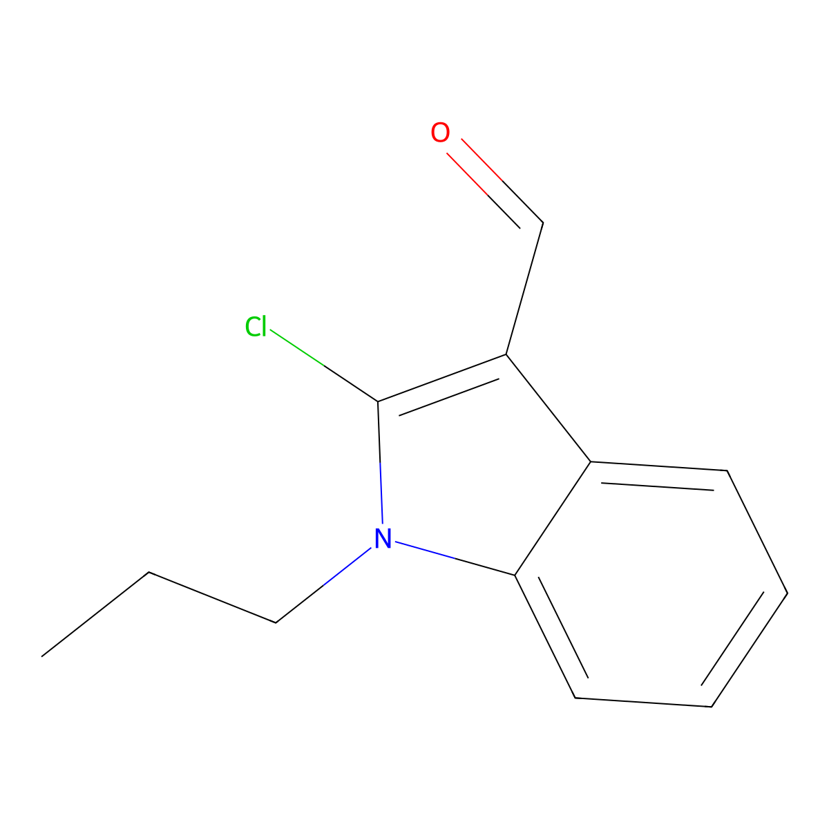 2-Chloro-1-propyl-1H-indole-3-carbaldehyde molecular structure, CAS 64788-55-2