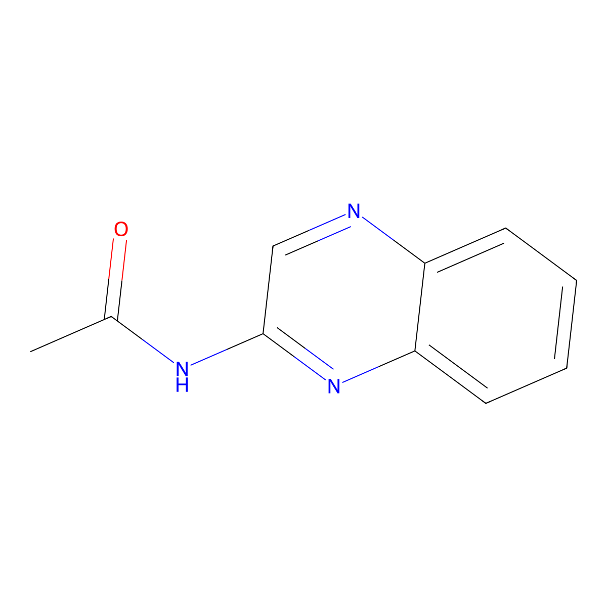 2-Acetamidoquinoxaline molecular structure, CAS 6479-24-9