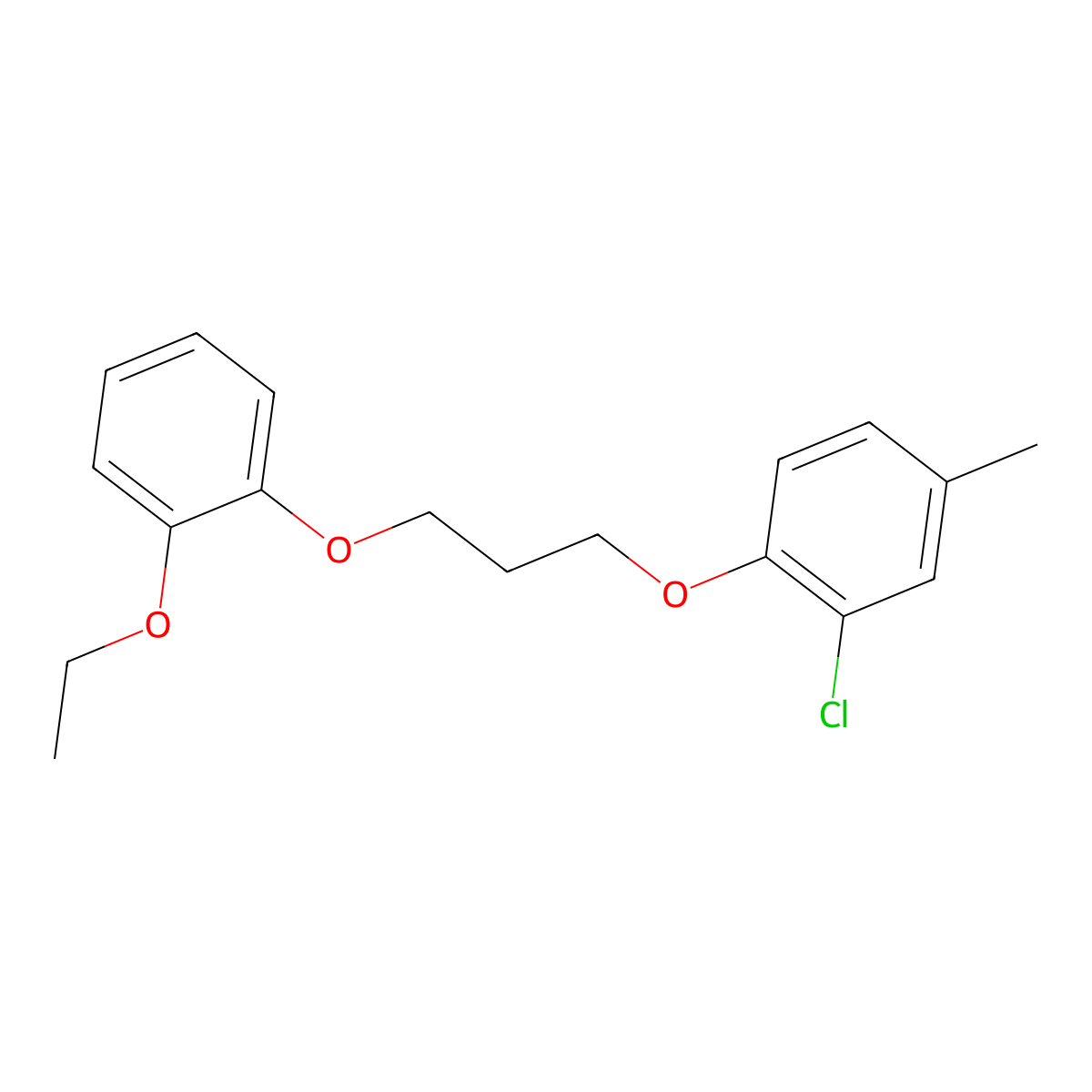 2-Chloro-1-[3-(2-ethoxyphenoxy)propoxy]-4-methylbenzene molecular structure, CAS 6479-65-8