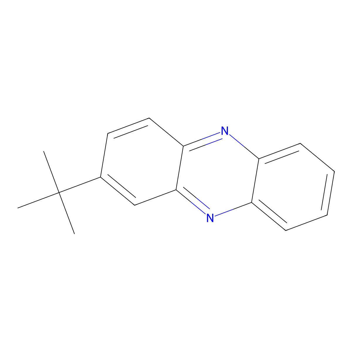 2-Tert-butylphenazine molecular structure, CAS 6479-87-4