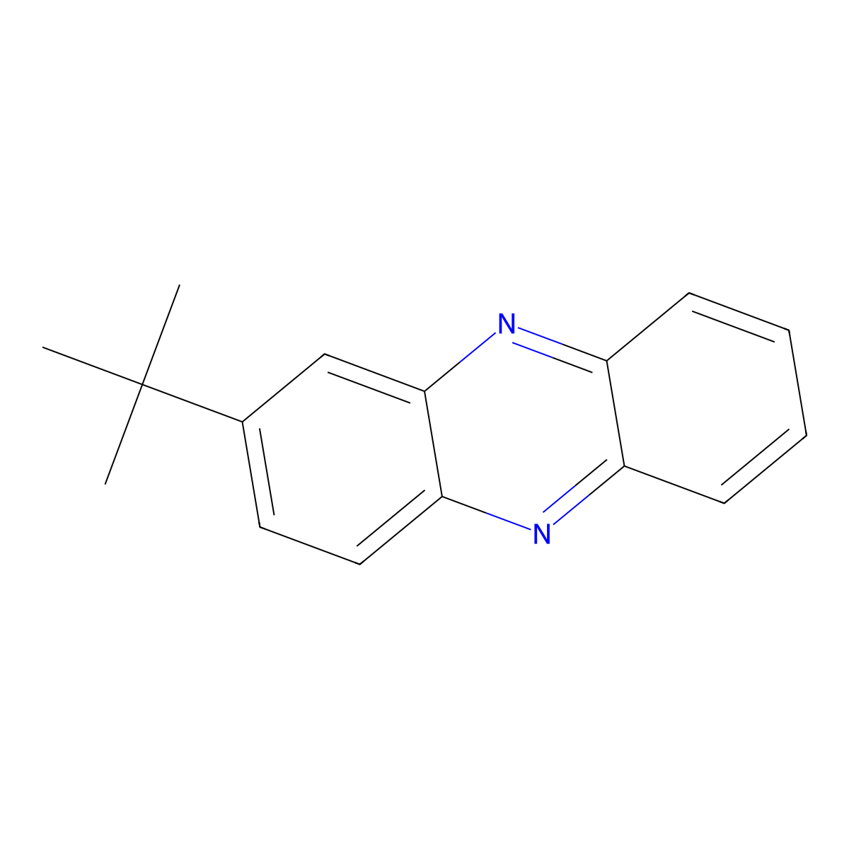 2-Tert-butylphenazine molecular structure, CAS 6479-87-4