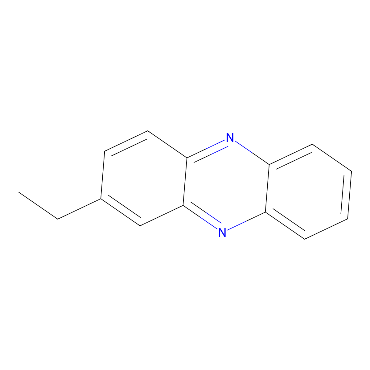2-Ethylphenazine molecular structure, CAS 6479-95-4