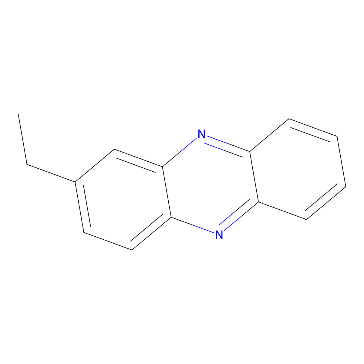 2-Ethylphenazine molecular structure, CAS 6479-95-4
