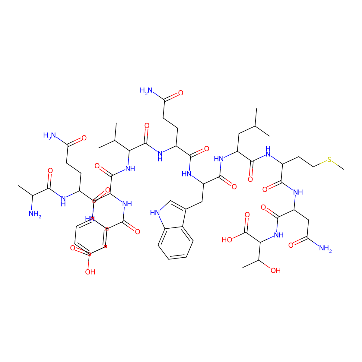 Glucagon (19-29) molecular structure, CAS 64790-15-4