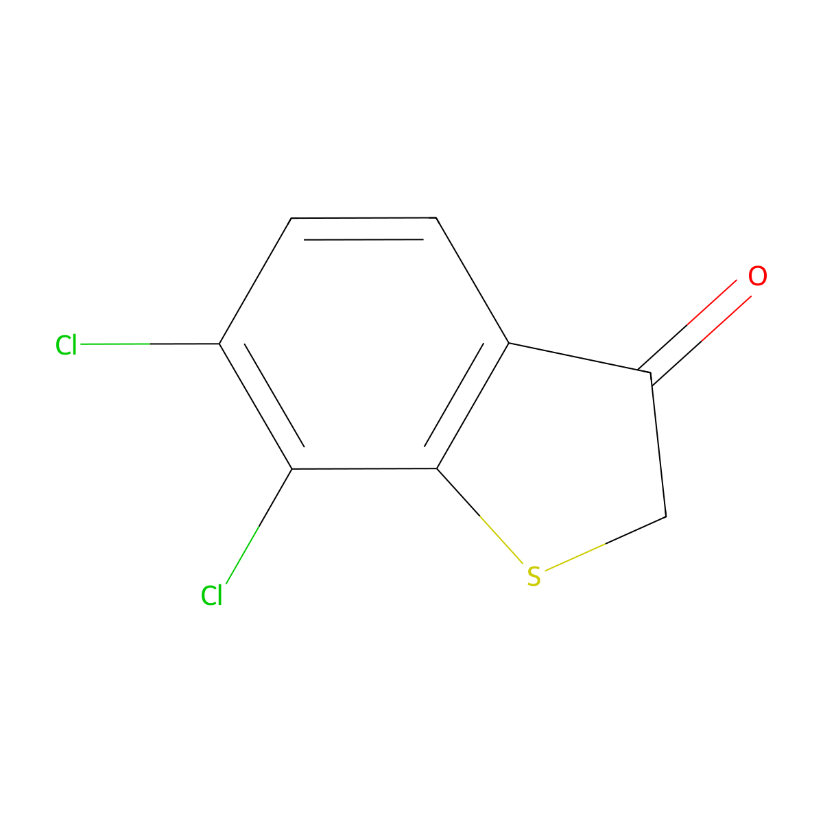 6,7-dichlorobenzo[b]thiophen-3(2H)-one molecular structure, CAS 64791-34-0