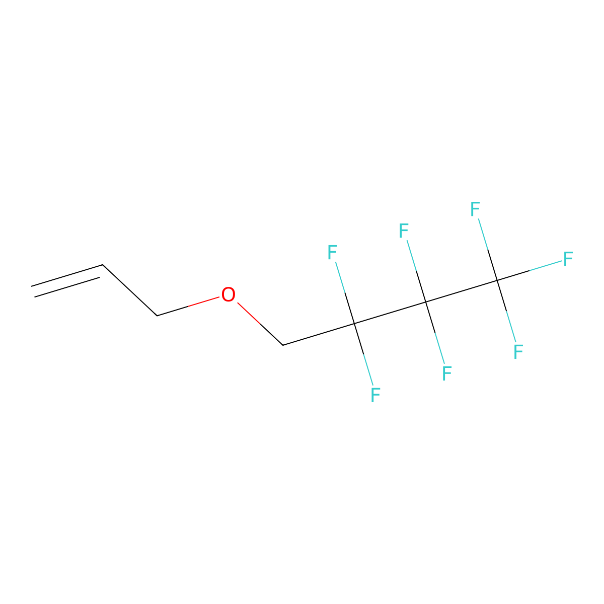 Allyl 1H,1H-heptafluorobutyl ether molecular structure, CAS 648-42-0