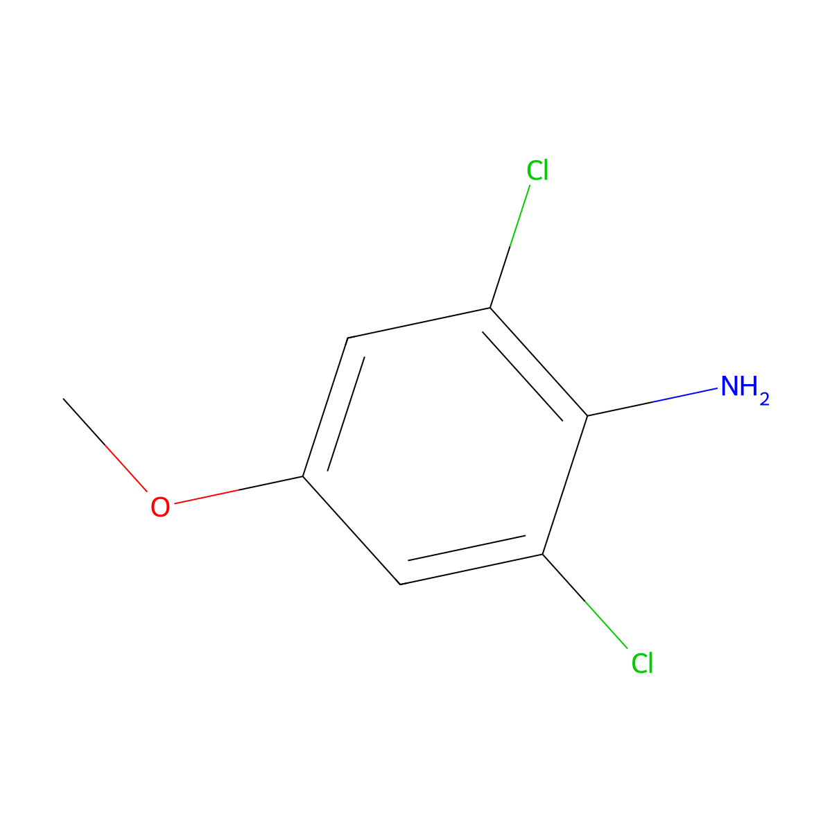 2,6-Dichloro-4-methoxyaniline molecular structure, CAS 6480-66-6