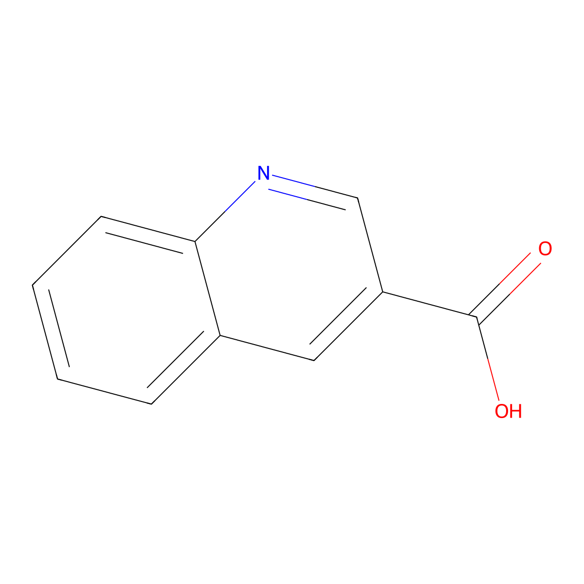 Quinoline-3-carboxylic acid molecular structure, CAS 6480-68-8