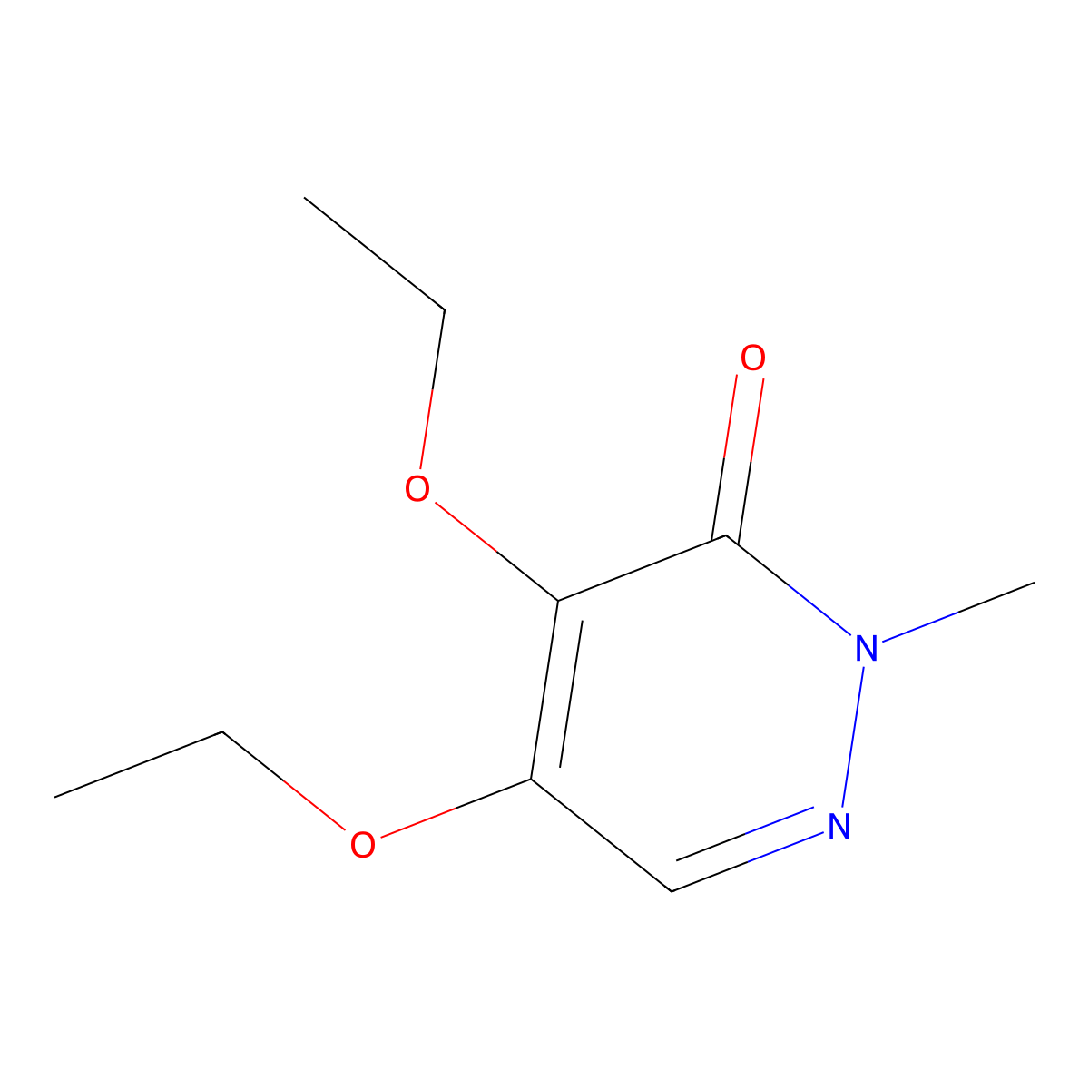 3(2H)-Pyridazinone, 4,5-diethoxy-2-methyl- molecular structure, CAS 64801-65-6
