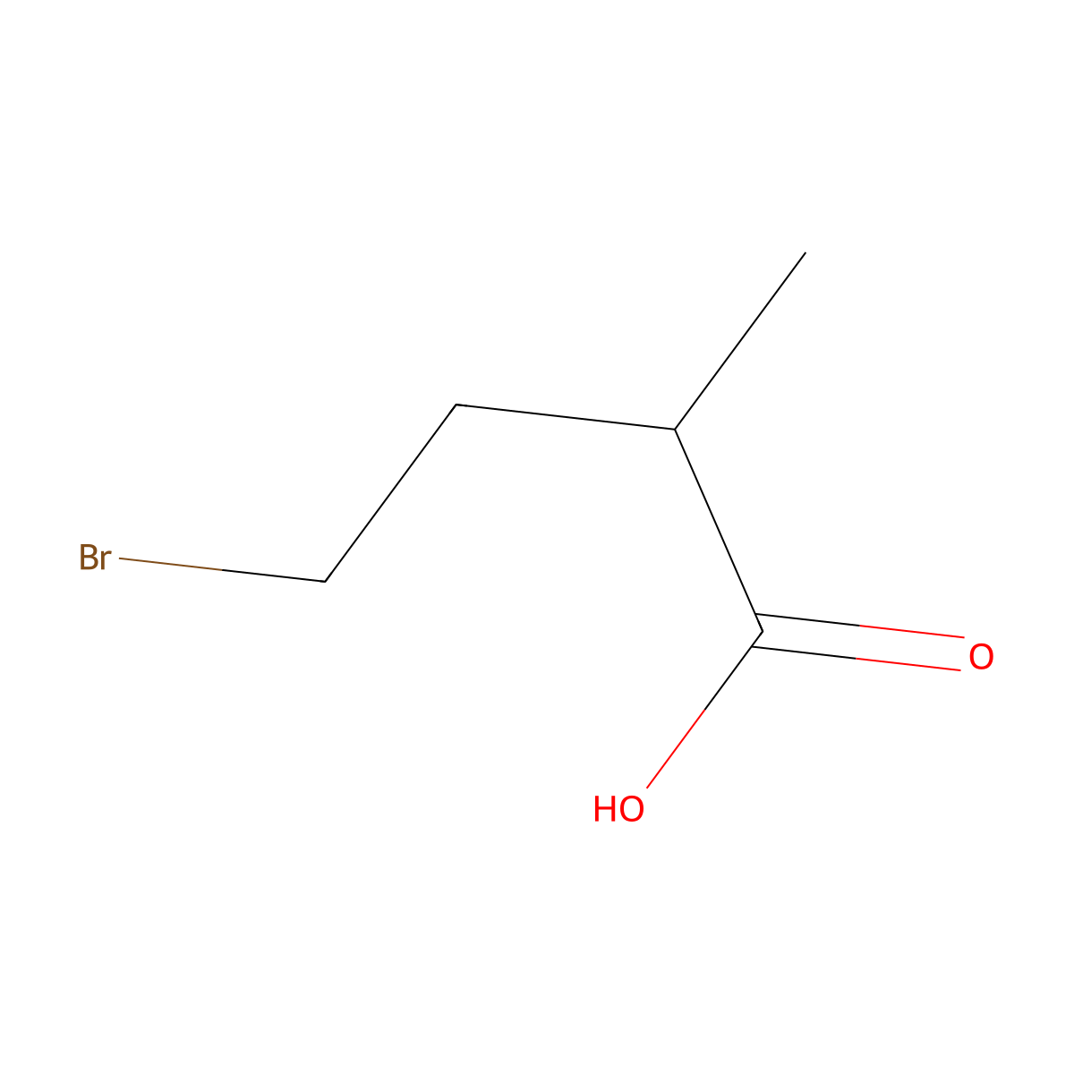 4-Bromo-2-methylbutanoic acid molecular structure, CAS 64805-71-6