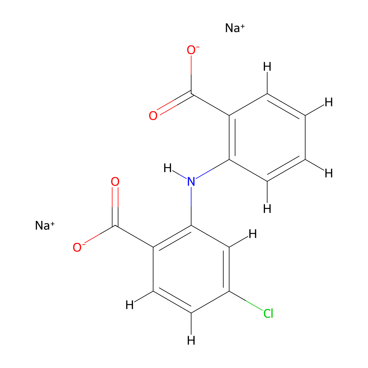 Lobenzarit Sodium molecular structure, CAS 64808-48-6