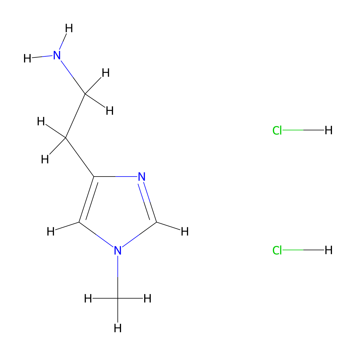 1-Methylhistamine dihydrochloride molecular structure, CAS 6481-48-7