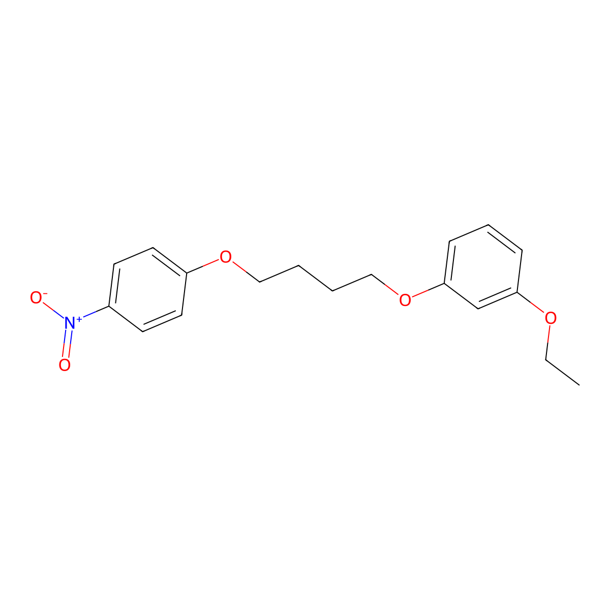 1-Ethoxy-3-[4-(4-nitrophenoxy)butoxy]benzene molecular structure, CAS 6481-78-3