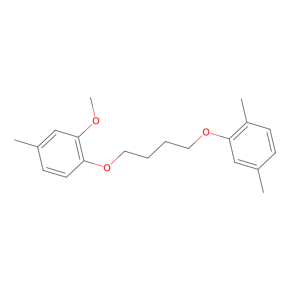 1-[4-(2,5-Dimethylphenoxy)butoxy]-2-methoxy-4-methylbenzene molecular structure, CAS 6481-97-6