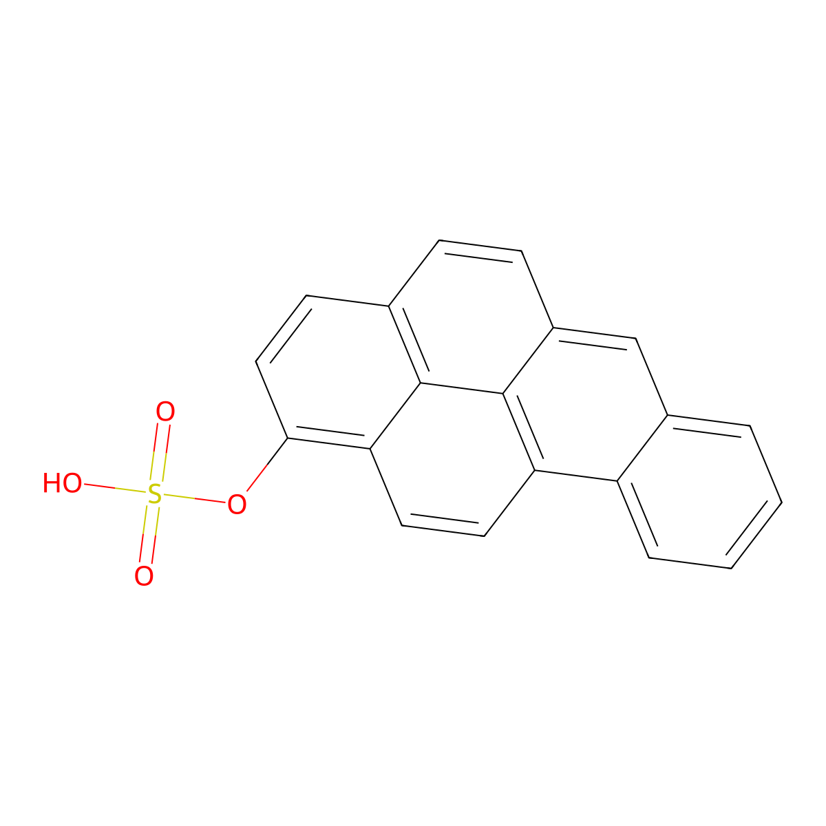 Benzo(a)pyrenyl-1-sulfate molecular structure, CAS 64810-99-7