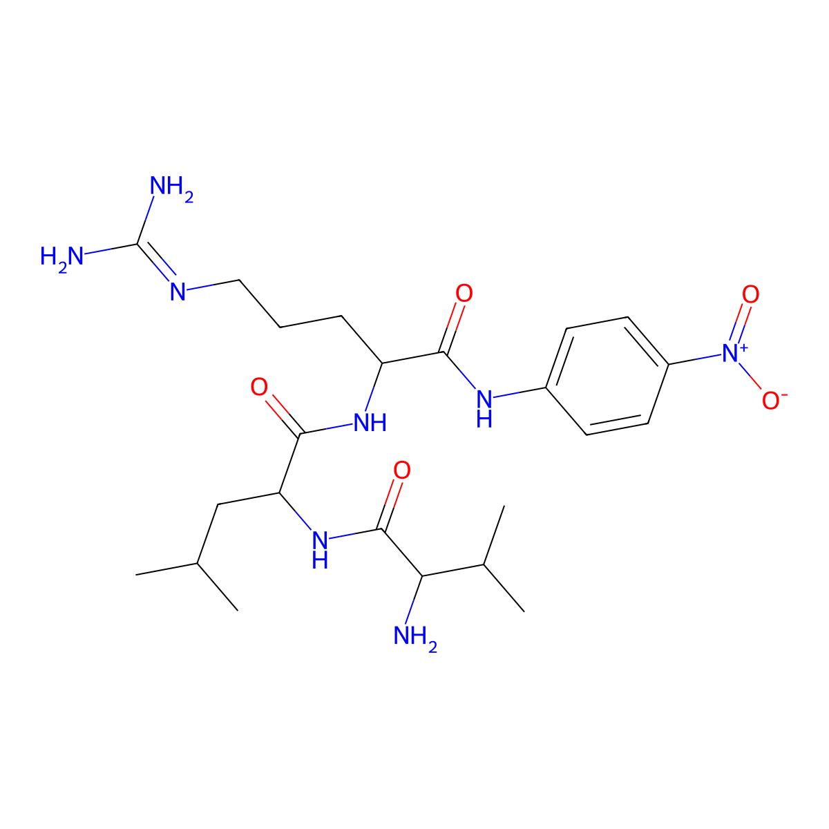 Val-Leu-Arg-p-nitroanilide molecular structure, CAS 64816-14-4