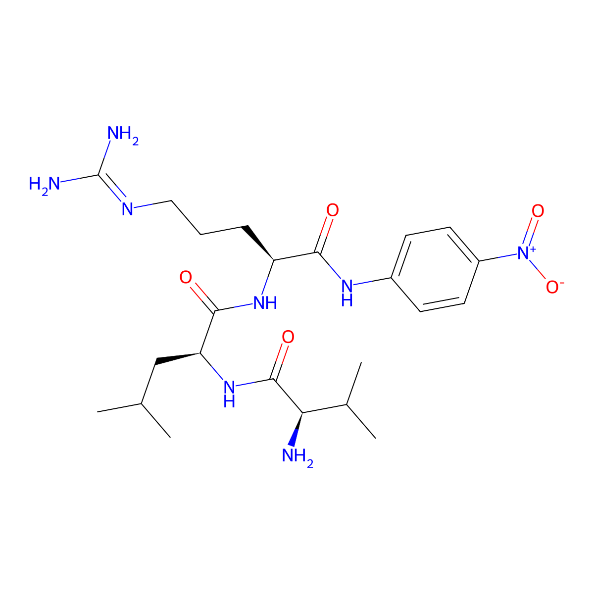 Val-Leu-Arg-p-nitroanilide molecular structure, CAS 64816-14-4