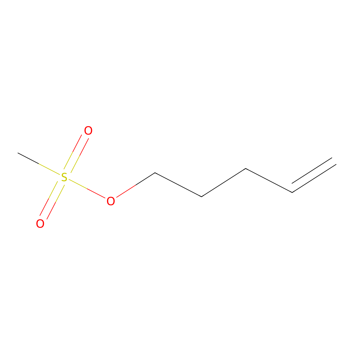 Pent-4-en-1-yl methanesulfonate molecular structure, CAS 64818-35-5