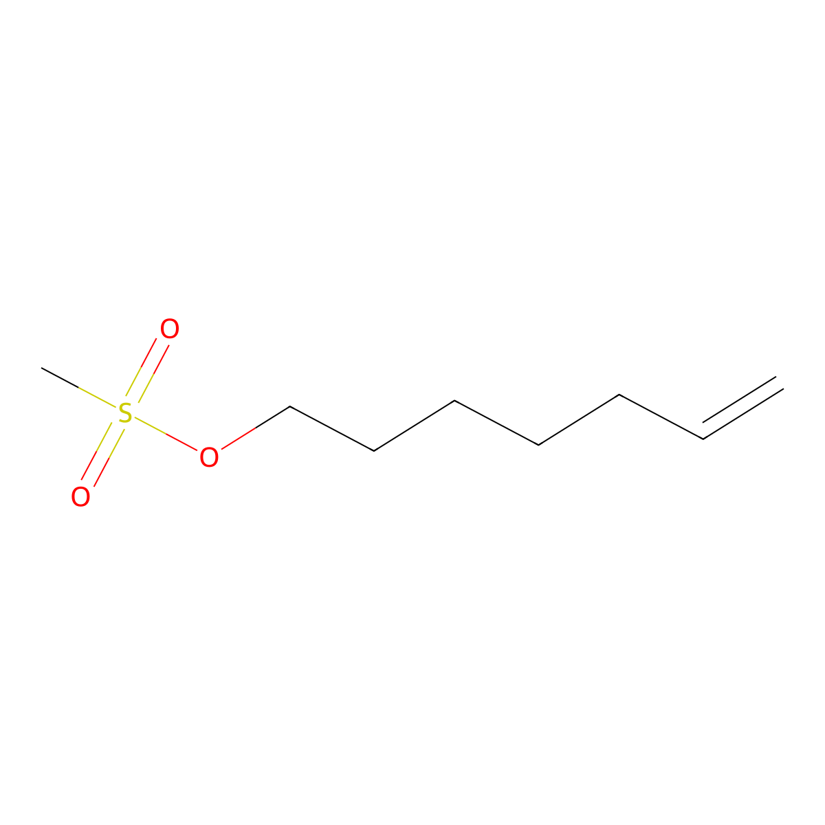 Hept-6-en-1-yl methanesulfonate molecular structure, CAS 64818-37-7