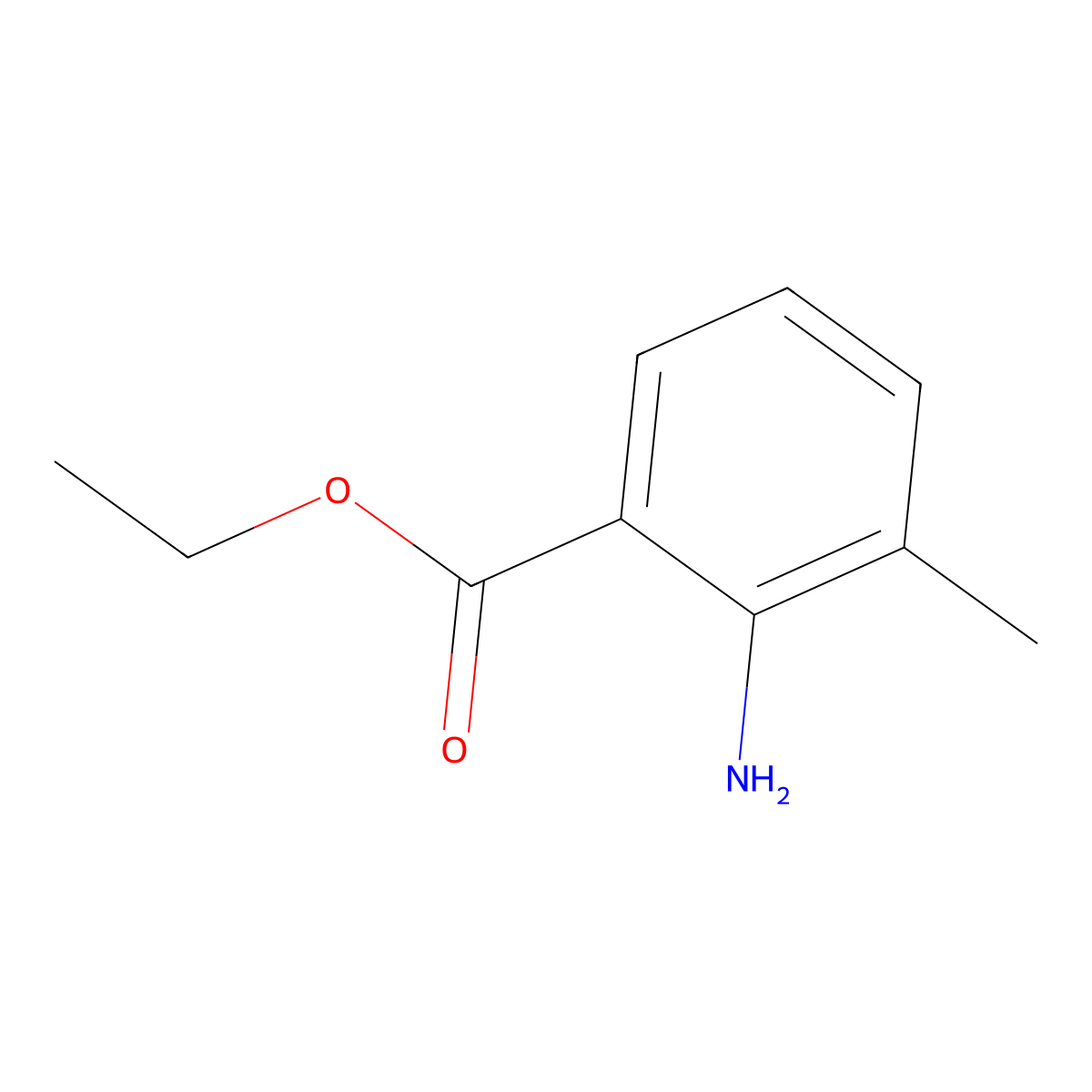 Ethyl 2-amino-3-methylbenzoate molecular structure, CAS 64818-79-7