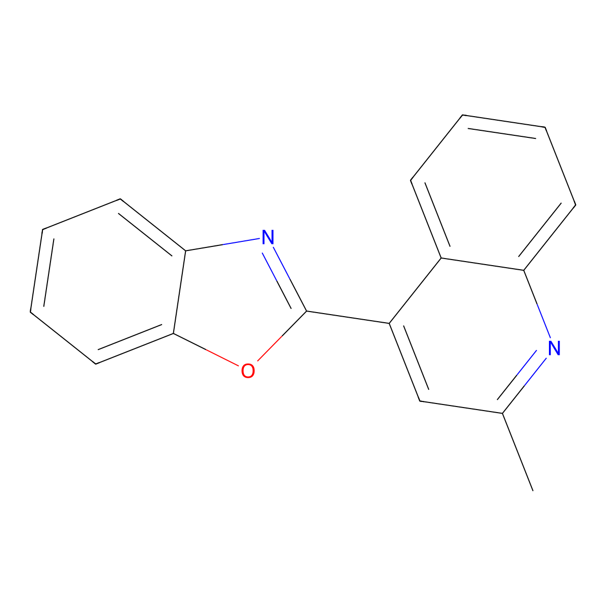 2-(2-Methylquinolin-4-yl)-1,3-benzoxazole molecular structure, CAS 64819-75-6