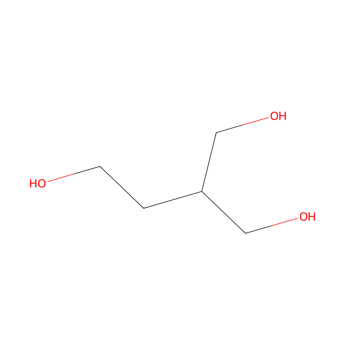2-(Hydroxymethyl)butane-1,4-diol molecular structure, CAS 6482-32-2