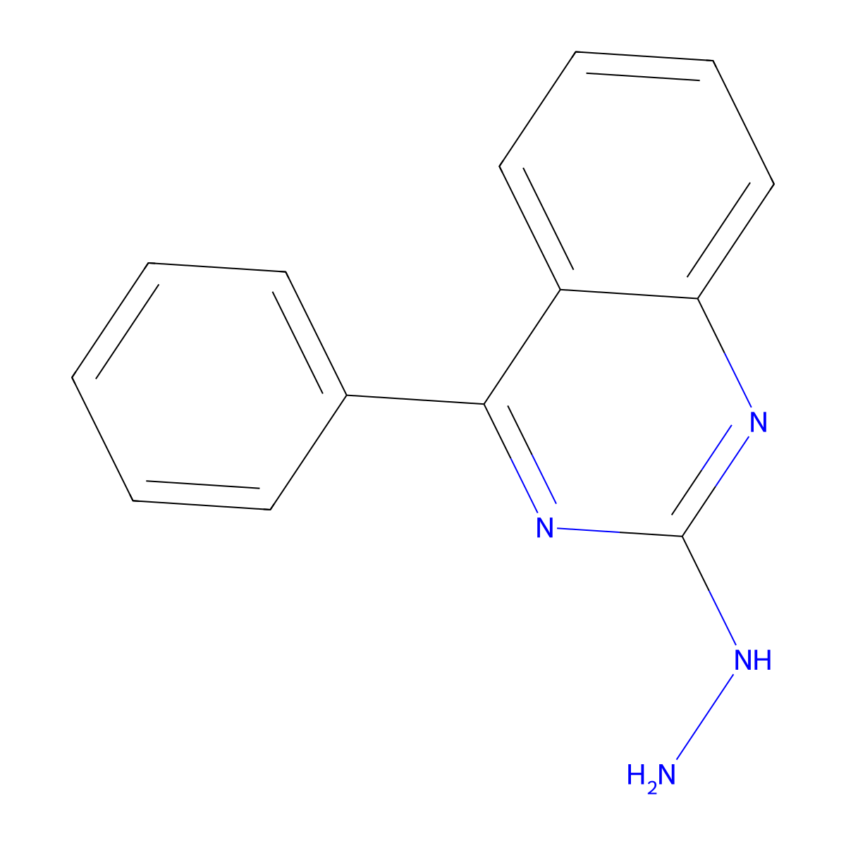 2-Hydrazinyl-4-phenylquinazoline molecular structure, CAS 64820-60-6