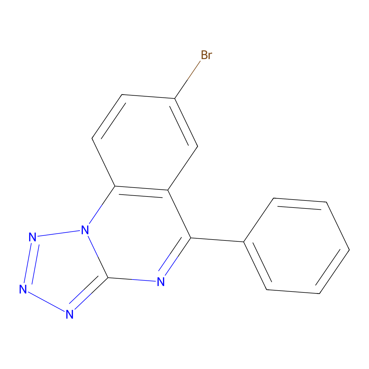 7-Bromo-5-phenyltetrazolo[1,5-a]quinazoline molecular structure, CAS 64820-62-8