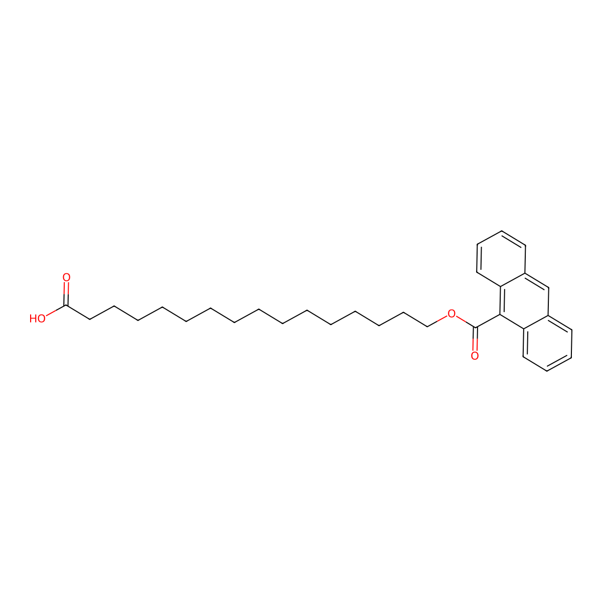 16-(9-Anthroyloxy)palmitic acid molecular structure, CAS 64821-29-0