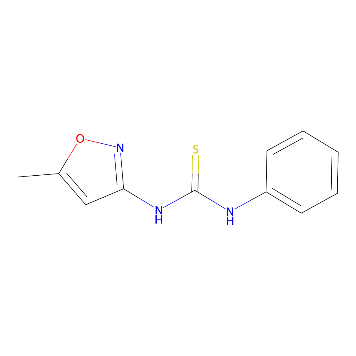 1-(5-Methyl-3-isoxazolyl)-3-phenylthiourea molecular structure, CAS 64821-97-2
