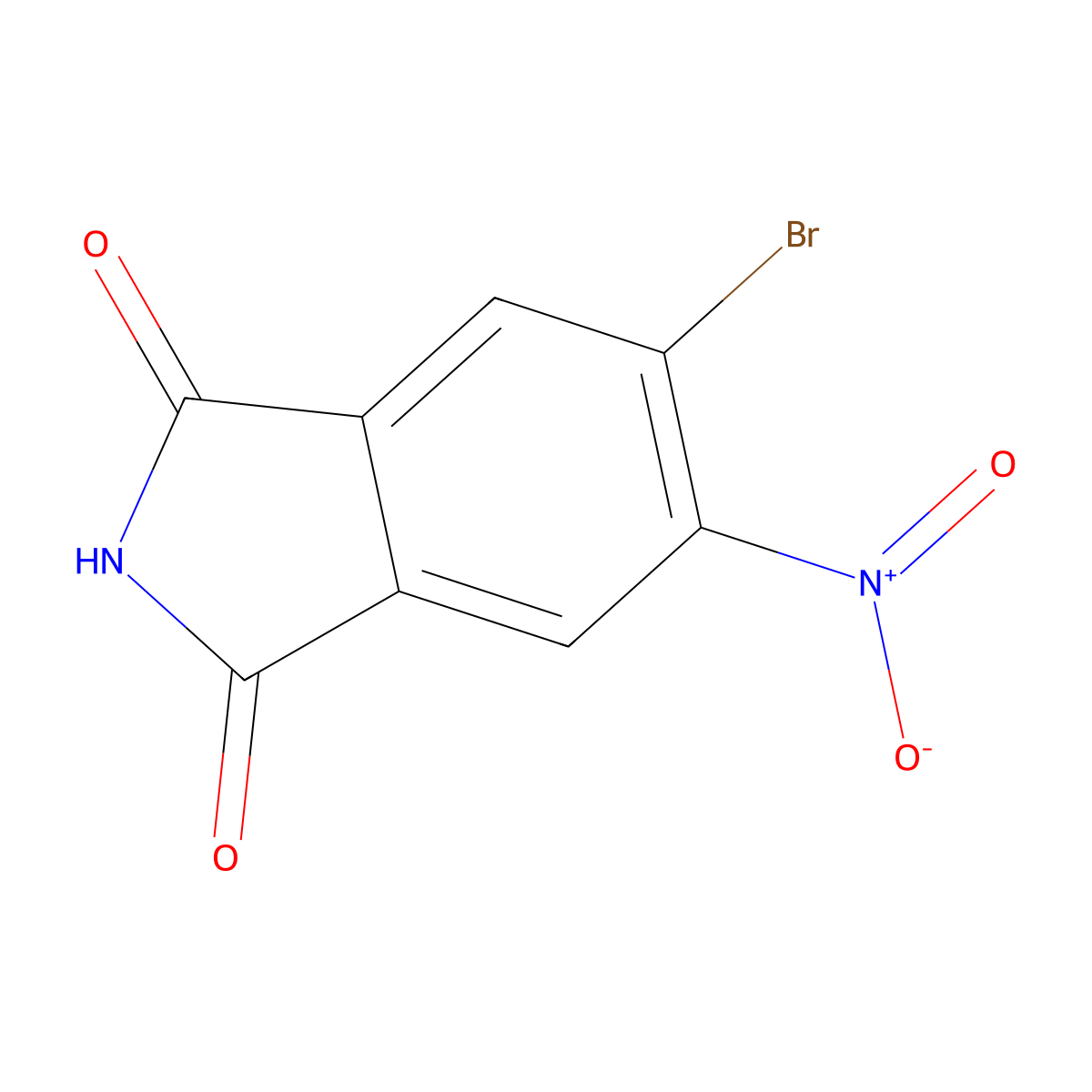 5-Bromo-6-nitroisoindoline-1,3-dione molecular structure, CAS 64823-14-9