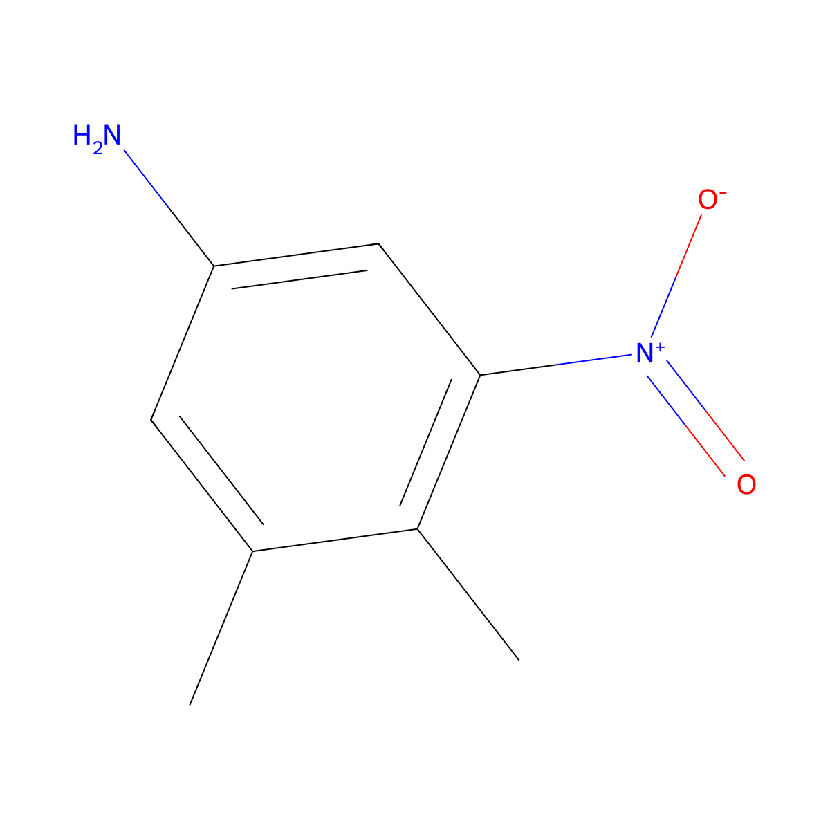 3,4-Dimethyl-5-nitroaniline molecular structure, CAS 64823-22-9