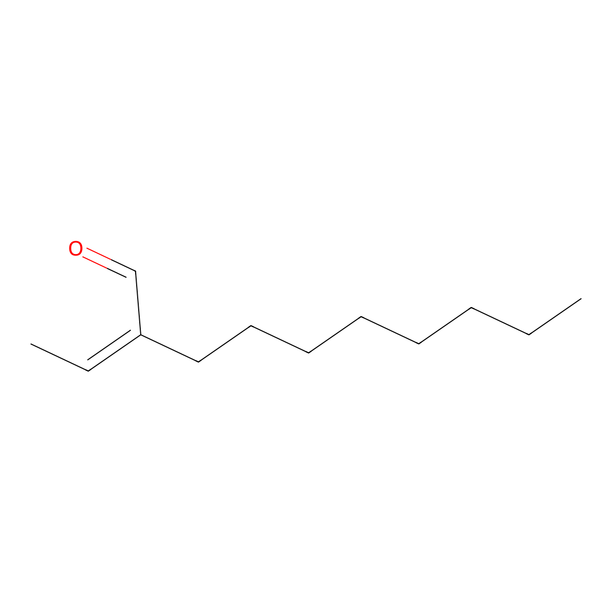 2-Ethylidenedecan-1-al molecular structure, CAS 64825-20-3