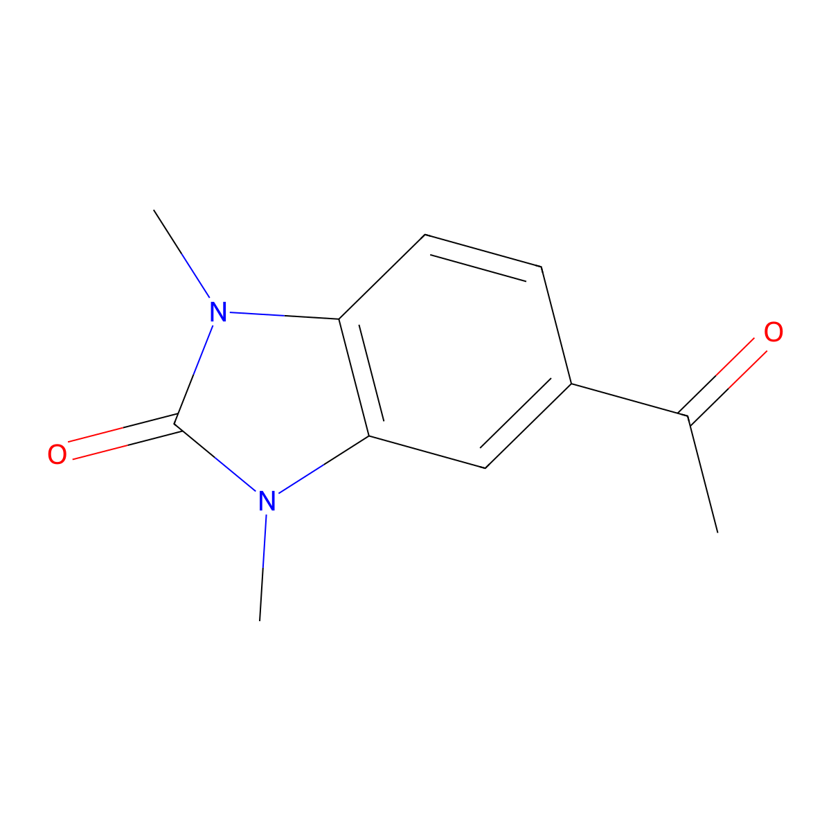 5-Acetyl-1,3-Dimethyl-1H-Benzo[D]Imidazol-2(3H)-One molecular structure, CAS 64826-44-4