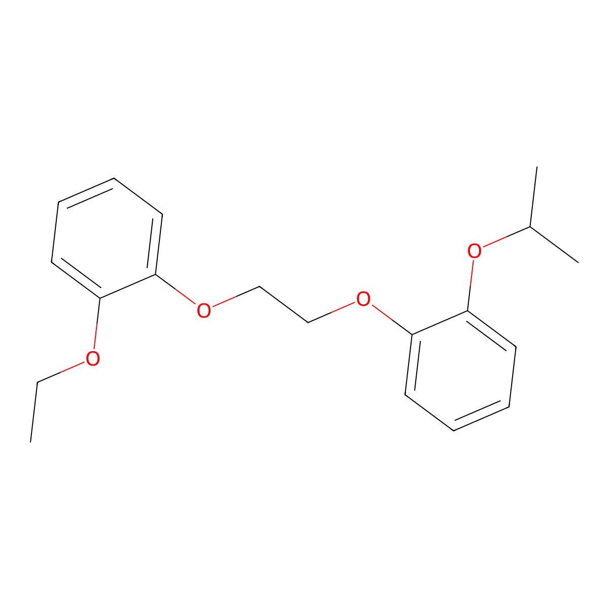 1-Ethoxy-2-[2-(2-propan-2-yloxyphenoxy)ethoxy]benzene molecular structure, CAS 6483-41-6
