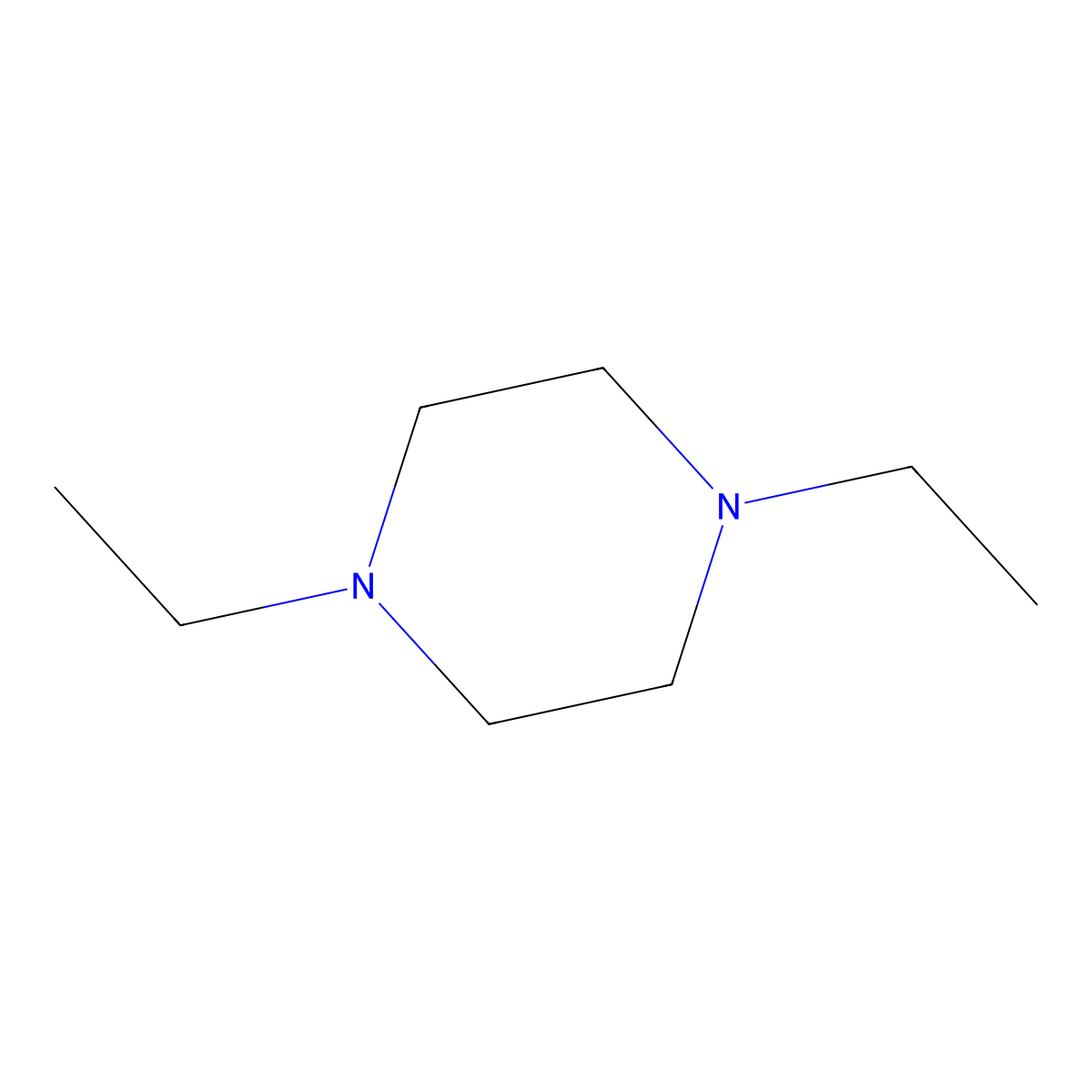 1,4-Diethylpiperazine molecular structure, CAS 6483-50-7